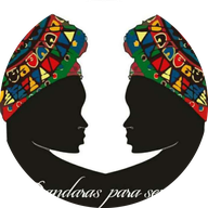 Logo do Dandaras para Sempre: duas mulheres negras de turbante, frente a frente